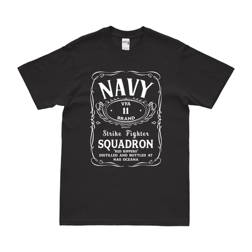 Strike Fighter Squadron 11 (VFA-11) Whiskey Label T-Shirt Tactically Acquired Small Black 