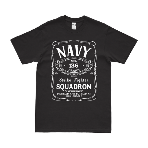 Strike Fighter Squadron 136 (VFA-136) Whiskey Label T-Shirt Tactically Acquired Small Black 