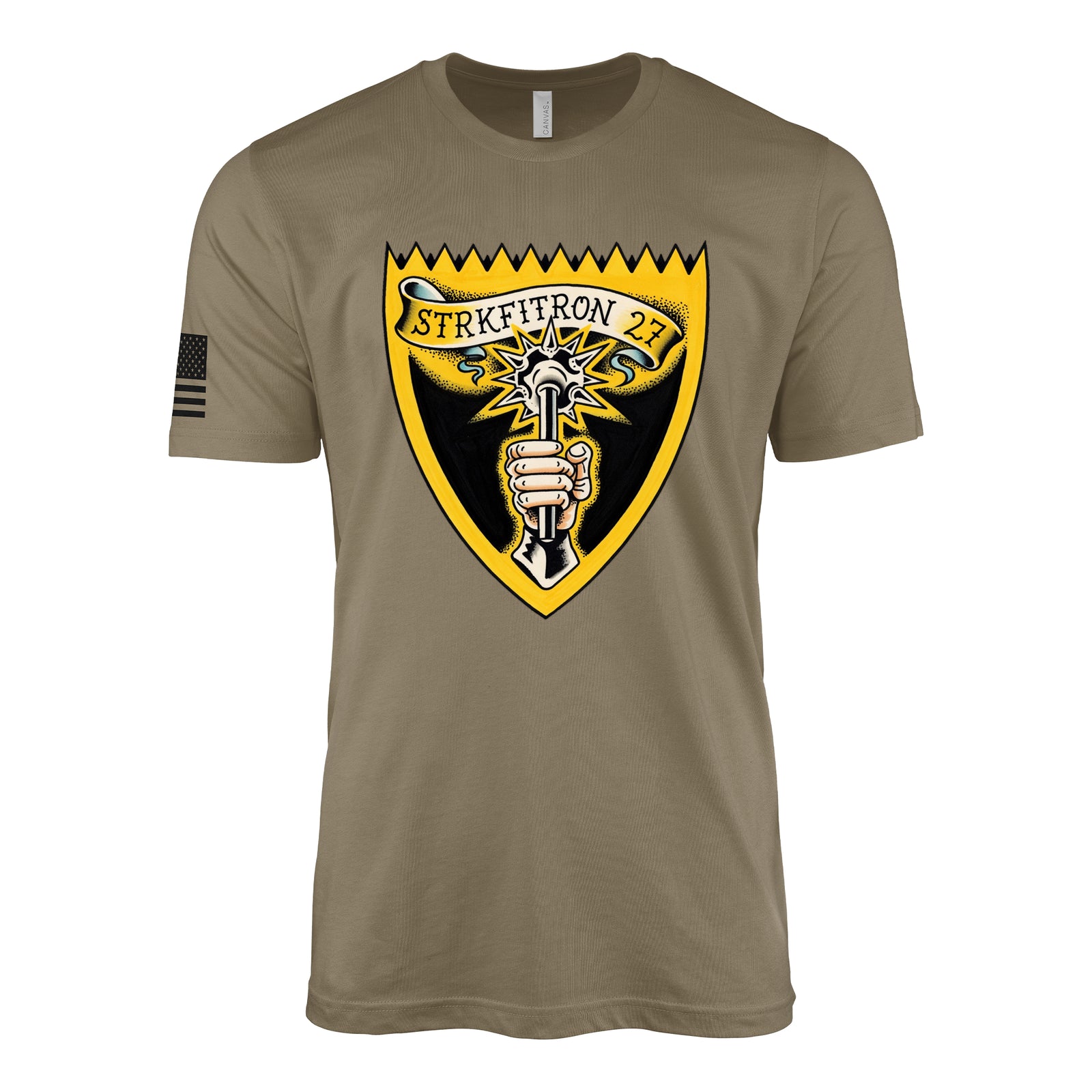 VFA-27 Royal Maces Insignia T-Shirt - Coyote Brown