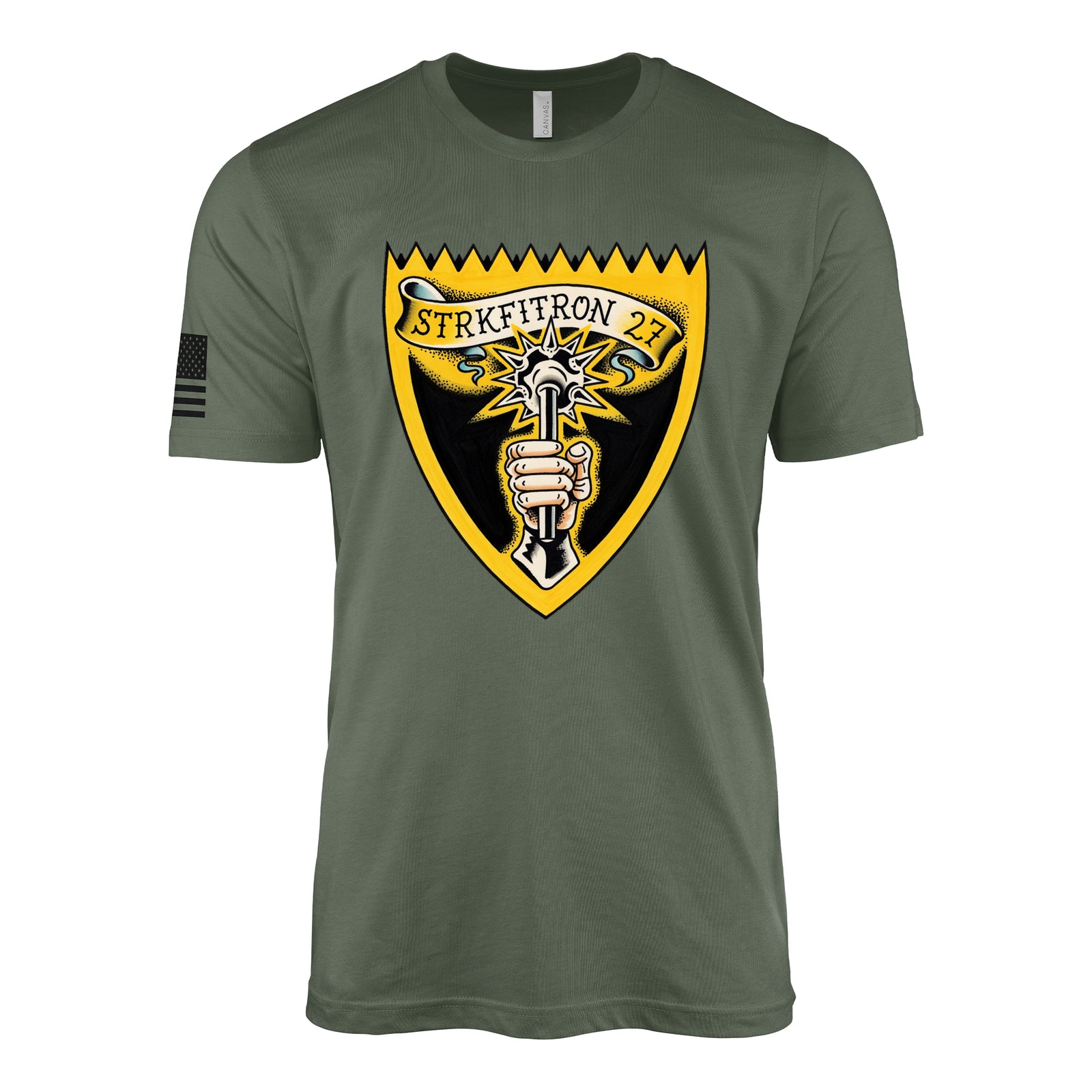 VFA-27 Royal Maces Insignia T-Shirt - Military Green