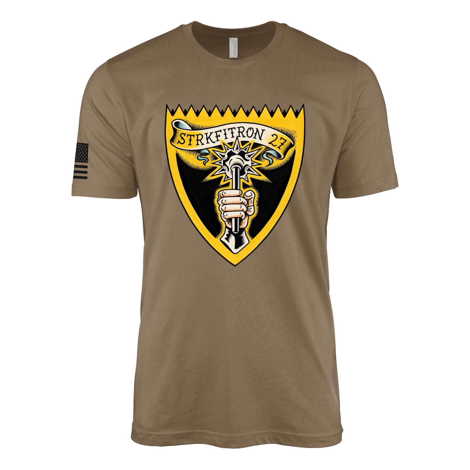VFA-27 Royal Maces Insignia T-Shirt - Woodland Brown