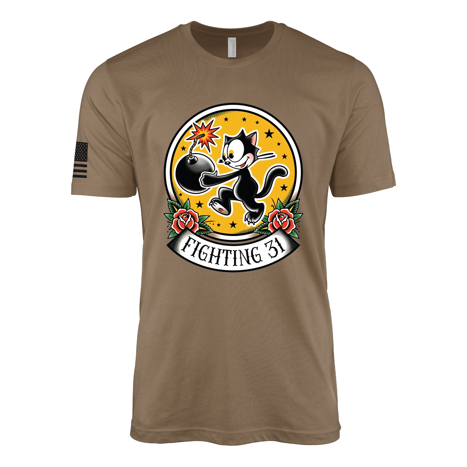 VFA-31 Tomcatters Insignia T-Shirt - Woodland Brown