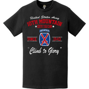 Vintage 10th Mountain Division "Climb to Glory" Since 1943 Legacy T-Shirt Tactically Acquired   