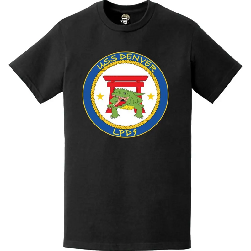 Vintage USS Denver (LPD-9) Ship's Crest Emblem T-Shirt