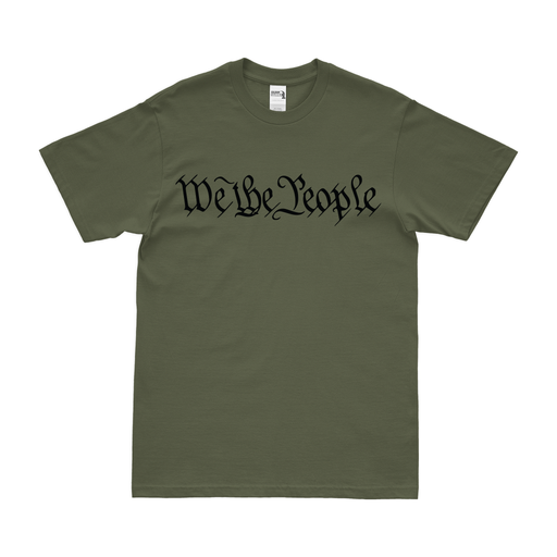 Patriotic We The People 1776 US Constitution T-Shirt Tactically Acquired Small Military Green 