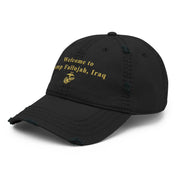 Welcome to Camp Fallujah Iraq Distressed USMC OIF Veteran Dad Hat Tactically Acquired   