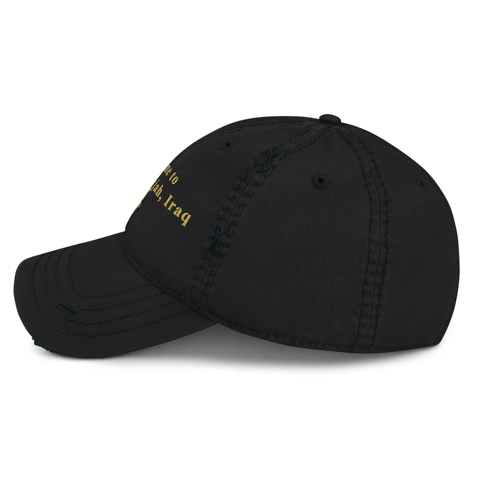 Welcome to Camp Fallujah Iraq Distressed USMC OIF Veteran Dad Hat Tactically Acquired   