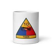 10th Armored Division White Coffee Mug Tactically Acquired   