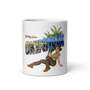 Greetings From Okinawa Pin-Up Girl Yesi Coffee Mug Tactically Acquired
