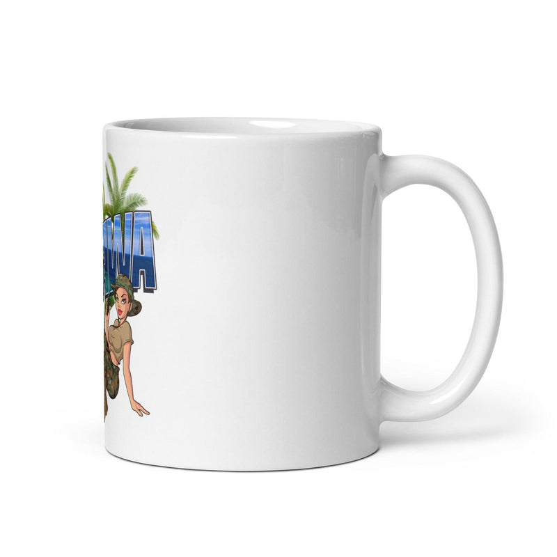 Greetings From Okinawa Pin-Up Girl Yesi Coffee Mug