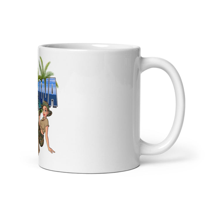 Greetings From Okinawa Pin-Up Girl Yesi Coffee Mug Tactically Acquired 11 oz
