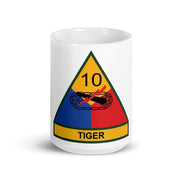 10th Armored Division White Coffee Mug Tactically Acquired   