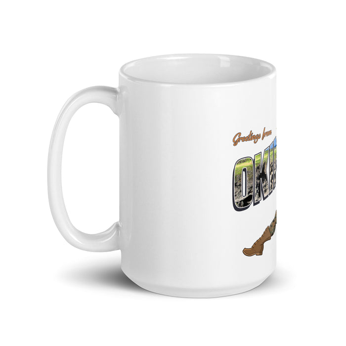 Greetings From Okinawa Pin-Up Girl Yesi Coffee Mug Tactically Acquired