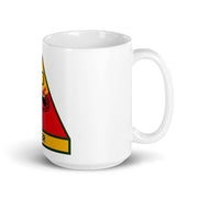 10th Armored Division White Coffee Mug Tactically Acquired 15 oz  