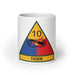 10th Armored Division White Coffee Mug Tactically Acquired   