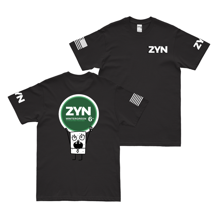 ZYN Bob T-Shirt Tactically Acquired Black Wintergreen 