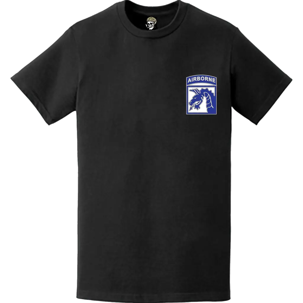XVIII Airborne Corps CSIB Logo Emblem Left Chest T-Shirt Tactically Acquired   