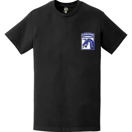 XVIII Airborne Corps CSIB Logo Emblem Left Chest T-Shirt Tactically Acquired   