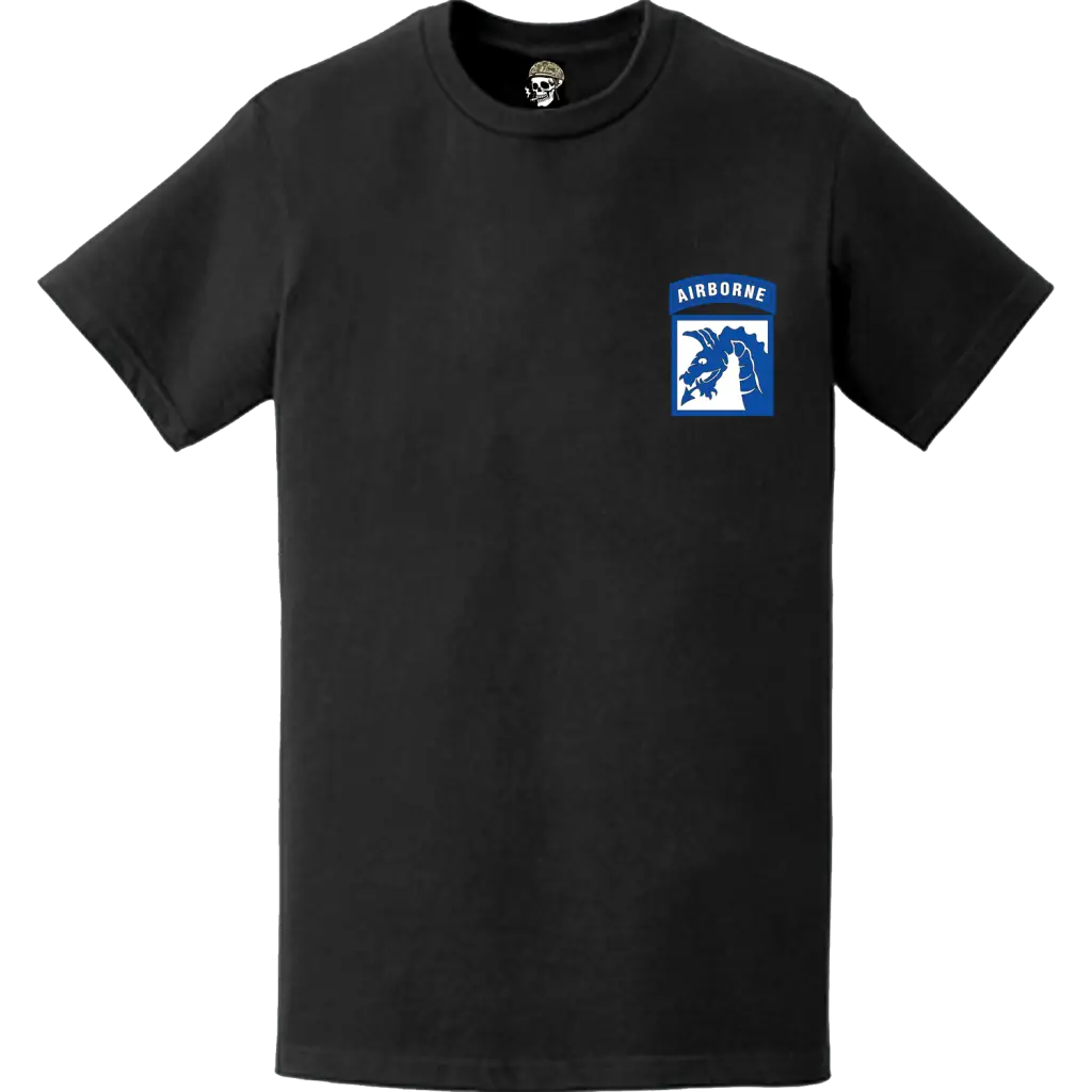 XVIII Airborne Corps SSI Logo Emblem Left Chest T-Shirt Tactically Acquired   