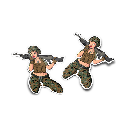 Yesi Pin-Up Girl x 240 Bravo 0331 Vinyl Sticker – 4" x 4" Tactically Acquired