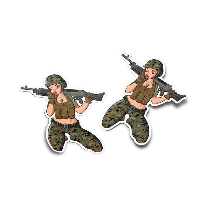 Yesi Pin-Up Girl x 240 Bravo 0331 Vinyl Sticker – 4" x 4" Tactically Acquired