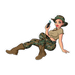 Yesi Pin-Up Girl USMC Taser Vinyl Sticker – 4" x 4" Tactically Acquired 4"x4"