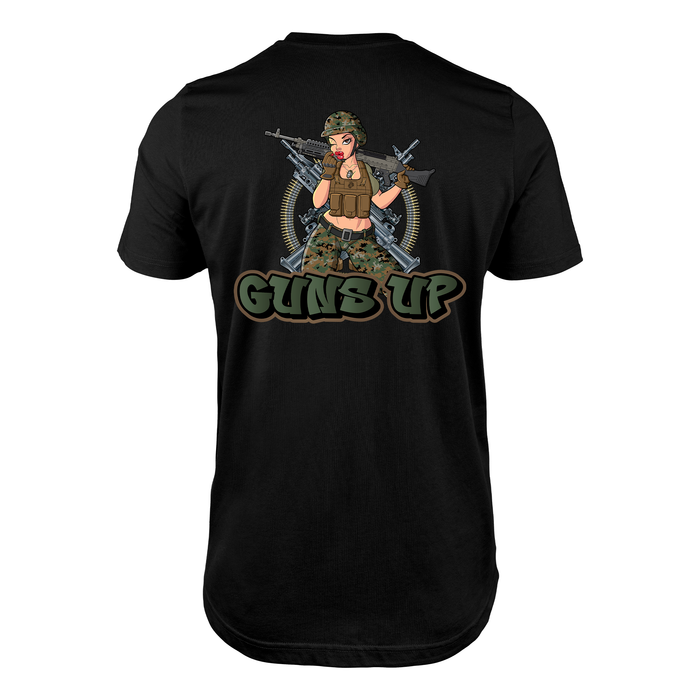 Yesi Pin-Up Girl x USMC 0331 “Guns Up” Machine Gunner T-Shirt Tactically Acquired