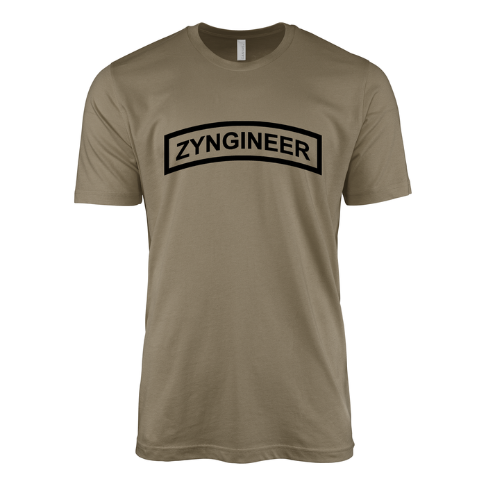 Zyngineer Tab 12B Combat Engineer MOS T-Shirt Tactically Acquired Coyote Brown Small