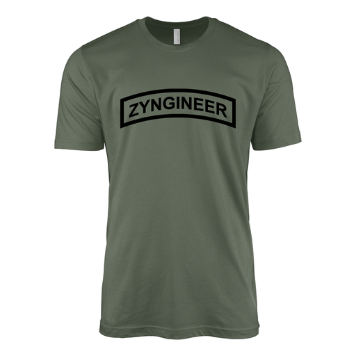 Zyngineer Tab 12B Combat Engineer MOS T-Shirt Tactically Acquired Military Green Small