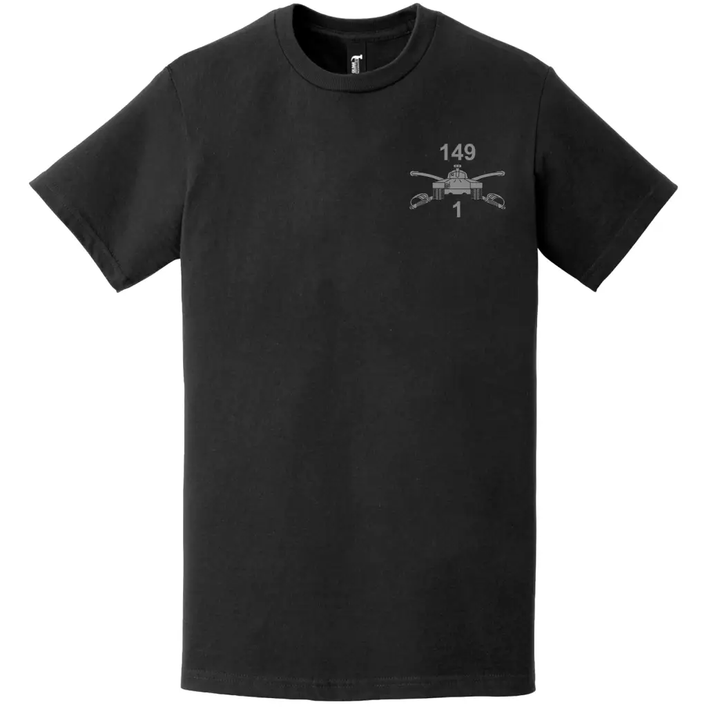 1-149 Armor Regiment Left Chest Logo Emblem T-Shirt Tactically Acquired   