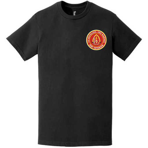 1/2 Marines OEF Veteran Left Chest Emblem T-Shirt Tactically Acquired   