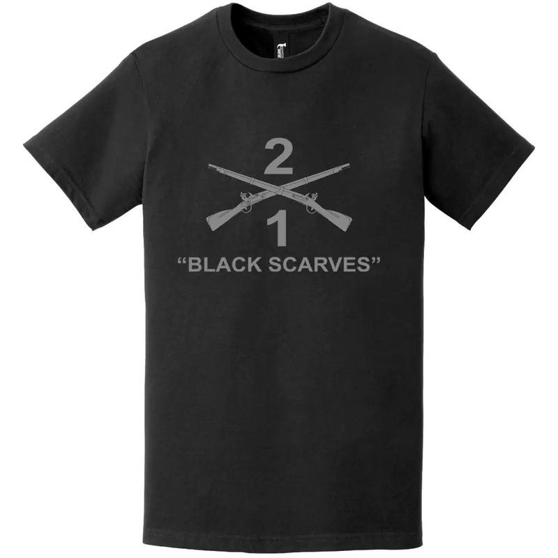 1-2 Infantry Regiment "Black Scarves" Crossed Rifles T-Shirt