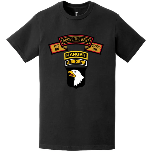 1-327 Infantry Regiment 101st Airborne Ranger Tab T-Shirt Tactically Acquired   