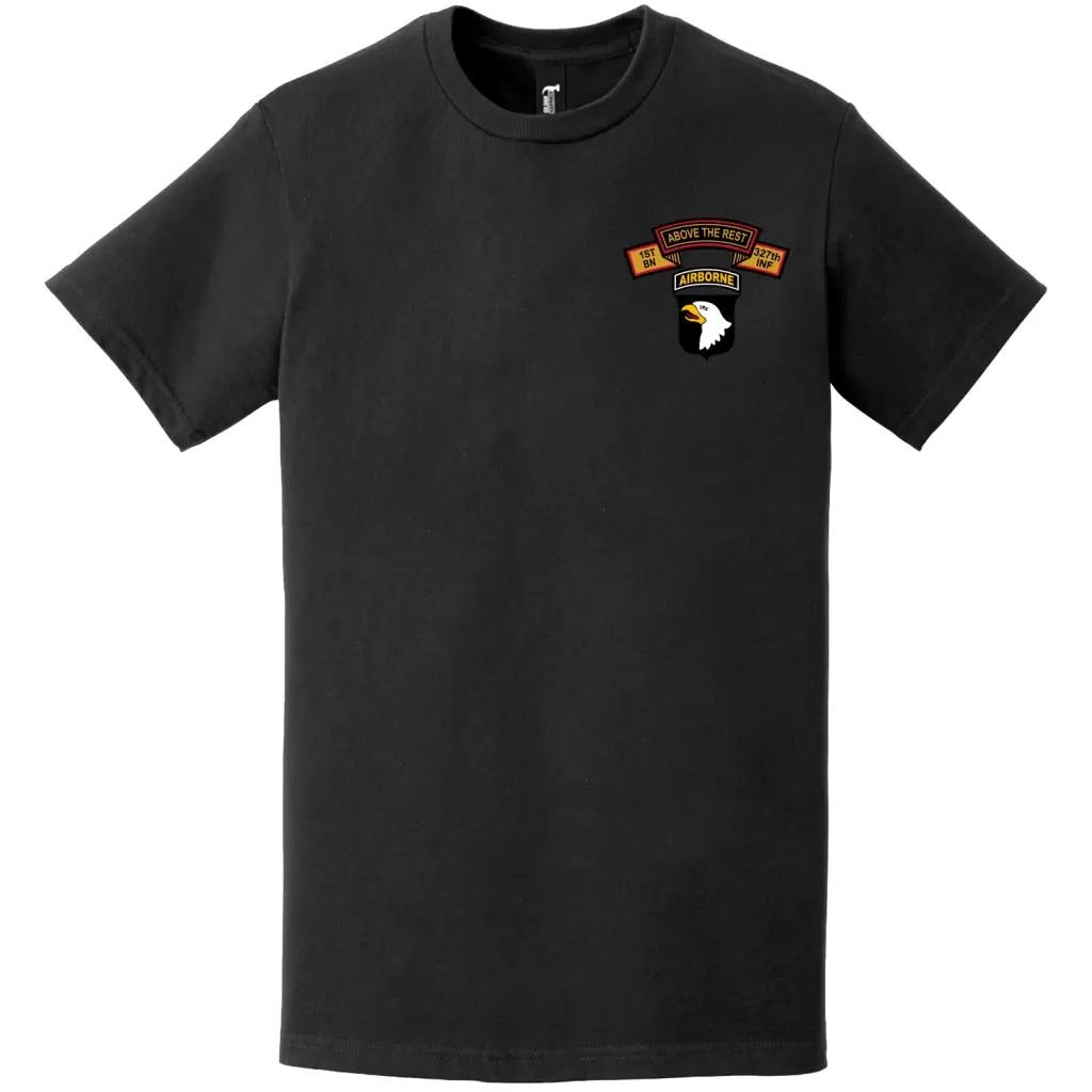 1-327 Infantry Regiment 101st Airborne SSI Left Chest T-Shirt Tactically Acquired   