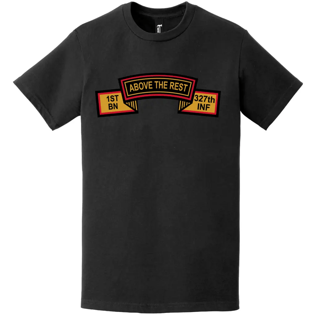 1-327 Infantry Regiment 'Above the Rest' Tab Logo T-Shirt Tactically Acquired   