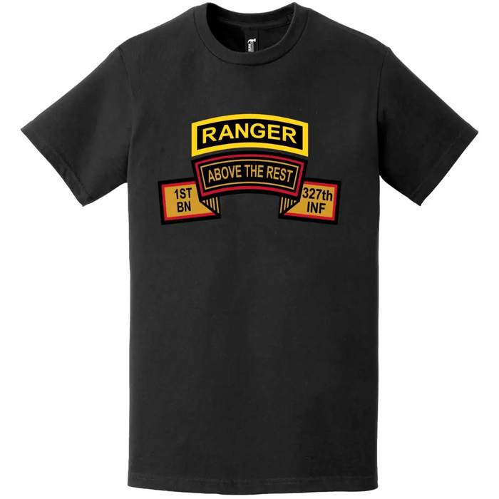 1-327 Infantry Regiment Ranger Tab Logo T-Shirt Tactically Acquired   