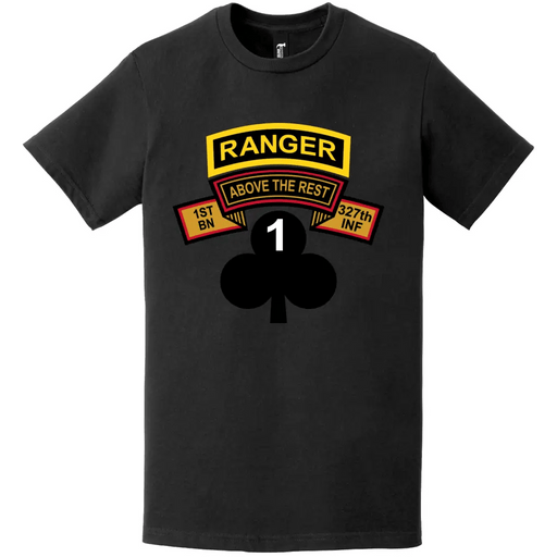 1-327 IR 'Above the Rest' Ranger Tab Logo T-Shirt Tactically Acquired   