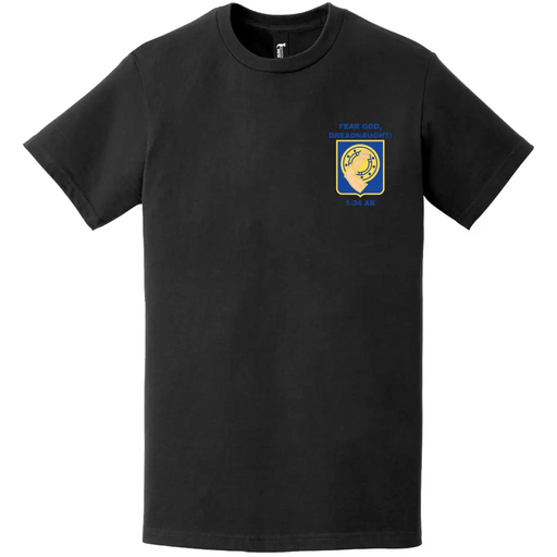 1-34 Armor Regiment DUI Logo Emblem Left Chest T-Shirt Tactically Acquired   