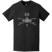 1-68 Armor Regiment Branch Logo Emblem T-Shirt Tactically Acquired   