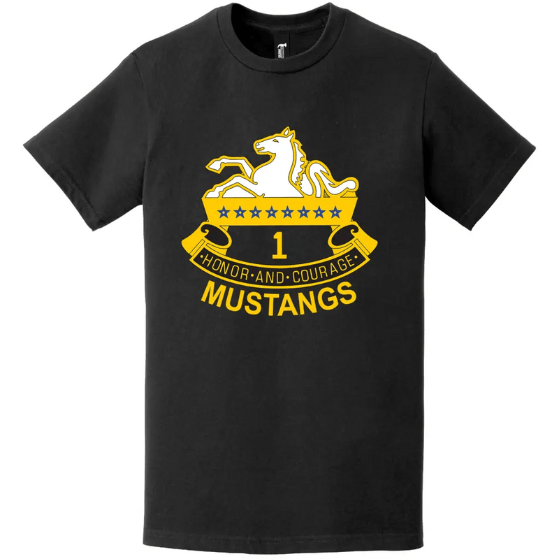 1-8 CAV Regiment "Mustangs" Logo T-Shirt