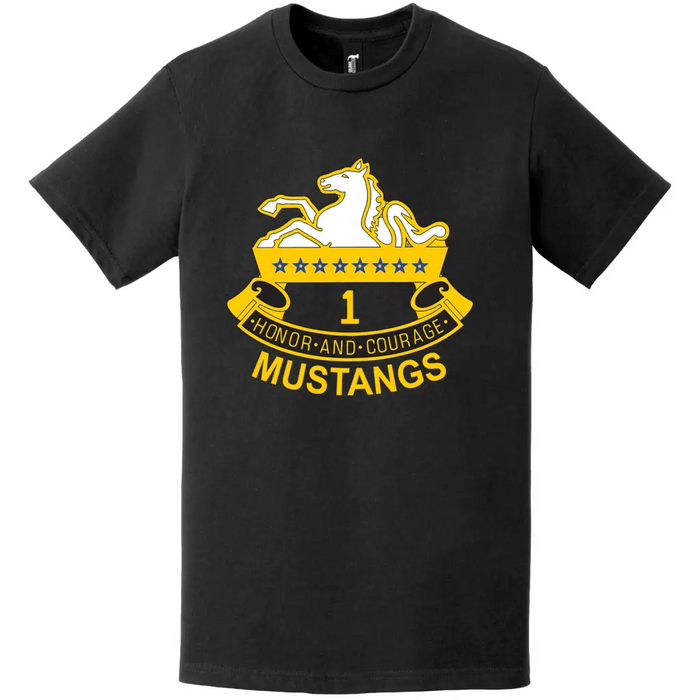 1-8 CAV Regiment "Mustangs" Logo T-Shirt Tactically Acquired   