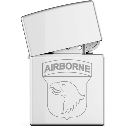 101st Airborne Division CSIB Engraved Zippo Lighter Tactically Acquired   