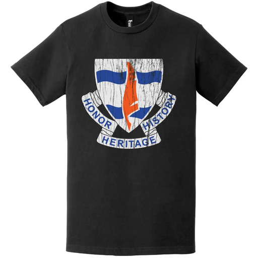 102nd Signal Battalion Distressed DUI Logo Emblem T-Shirt Tactically Acquired   