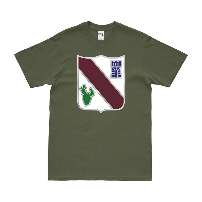 U.S. Army 104th Medical Battalion T-Shirt Tactically Acquired Military Green Clean Small