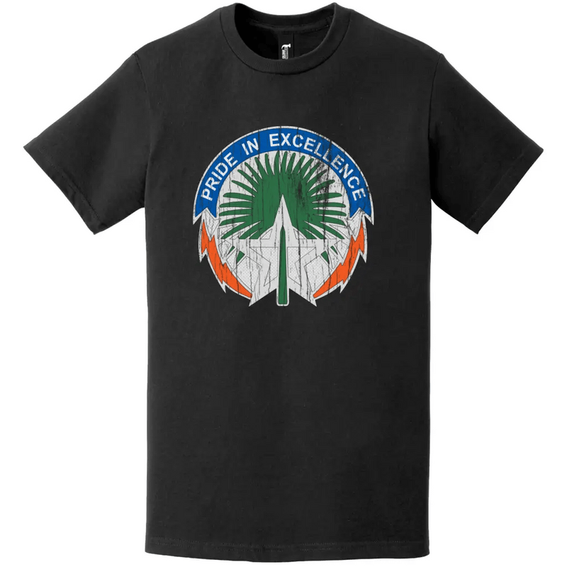108th Signal Battalion Distressed DUI Logo Emblem T-Shirt
