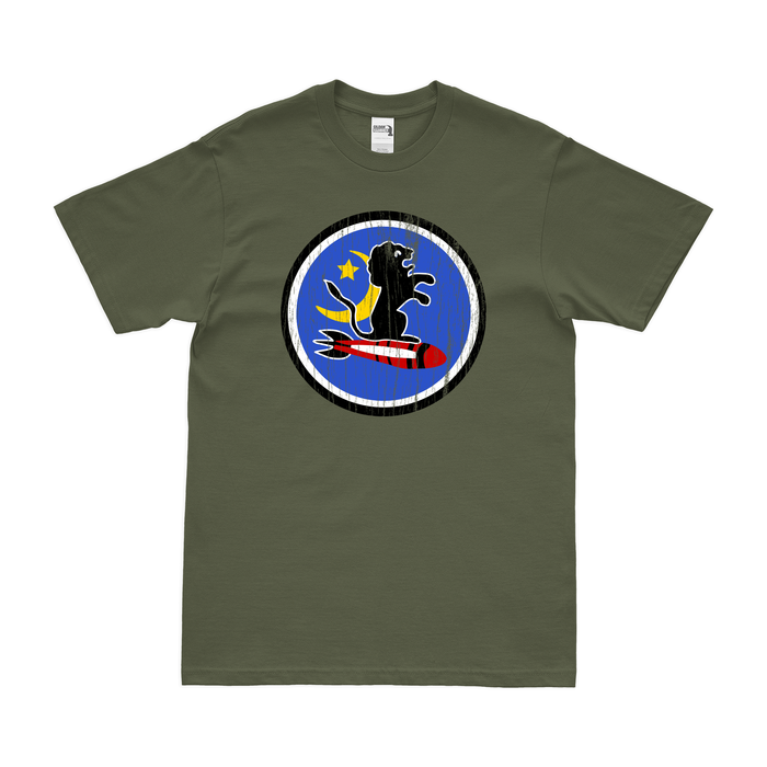 10th Bombardment Squadron WW2 USAAF T-Shirt Tactically Acquired Military Green Distressed Small