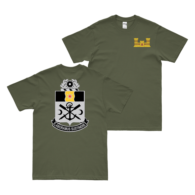 Double-Sided 10th Engineer Battalion Logo T-Shirt