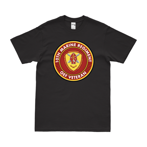 10th Marine Regiment OEF Veteran T-Shirt Tactically Acquired Black Clean Small