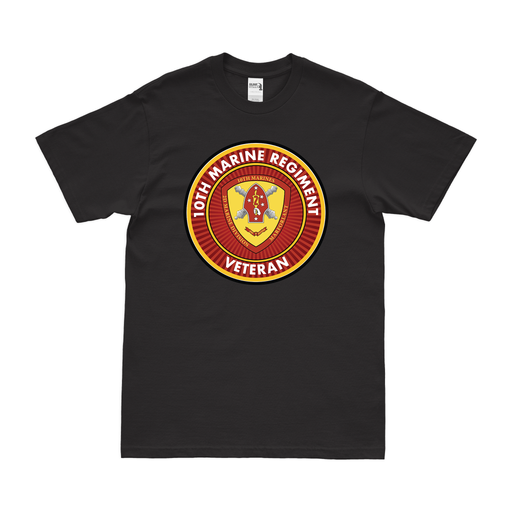 10th Marine Regiment Veteran T-Shirt Tactically Acquired Black Clean Small