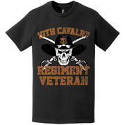 10th Cavalry Regiment Veteran Distressed Saber Skull T-Shirt Tactically Acquired   